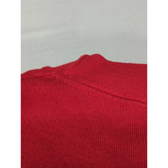 VTG Midland Sport Christmas Sweatshirt Santa Tree Snowmen Red XL USA - Picture 12 of 12